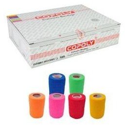 Obinadlo elast. CoPoly 5cm x 4,5m MIX NEON 12ks