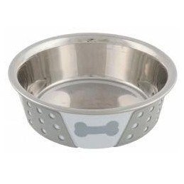 Miska nerez se silikon pláštěm bílošedá 0,4l 14cm TR