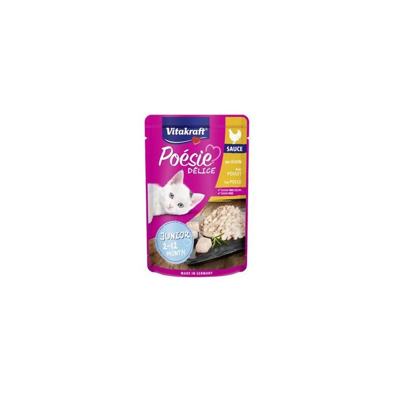 Vitakraft Cat Poésie DéliSauce kapsa junior kuřecí 85g Vitakraft Cat Poésie DéliSauce kapsa junior kuřecí 85g