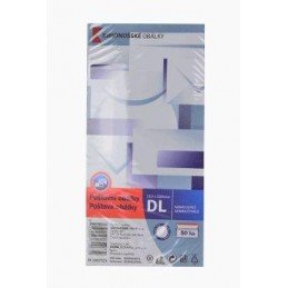 Obálka dlouhá bílá samolepící DL 50ks 110x220mm