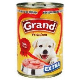 GRAND konz. štěně Extra kuř.kousky 405g