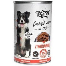 Tuf Tuf Dog Kousky masa s hovězím v omáčce konz.415g