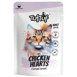 Tuf Tuf Cat Paštika s důbežími srdíčky kapsa 300g