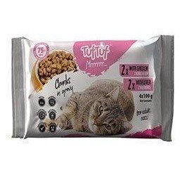 Tuf Tuf Cat Set kapsiček 2x kuřecí a 2x játra 4x100g