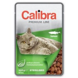 Calibra Cat  kapsa Premium Sterilised Salmon 100g