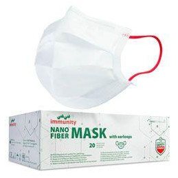 Ústenka jednoráz. IMMUNITY NANO MASK B,pruž.pásky 20ks