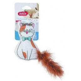 Hračka kočka CHATOUILLE Kočka s věnečkem Zolux