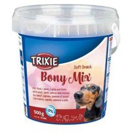 Trixie Soft Snack Bony MIX hověz, jehněč,losos 500g TR