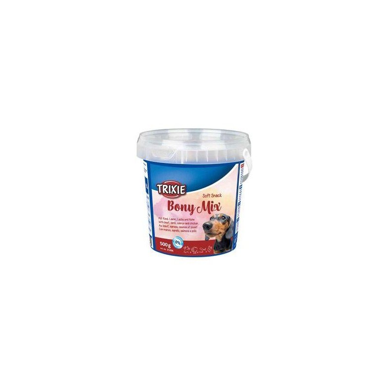 Trixie Soft Snack Bony MIX hověz, jehněč,losos 500g TR