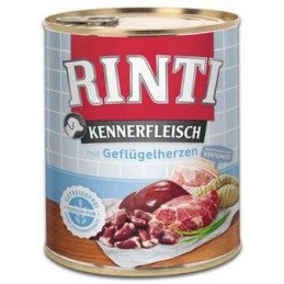 Rinti Dog Kennerfleisch konzerva drůbeží srdíčka 800g