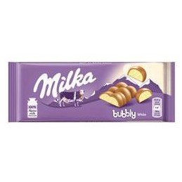 Cukrovinky čokoláda Milka Bubbly bílá 90g