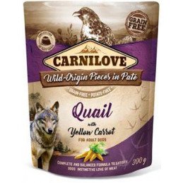 Carnilove Dog Pouch Paté Quail & Yellow Carrot 300g