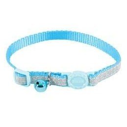 Obojek kočka SHINY nylon modrý 10mm/30cm Zolux