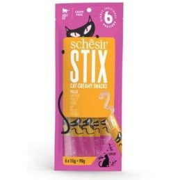 Schesir Cat pochoutka Stix Liquid Snack kuře 6x15g