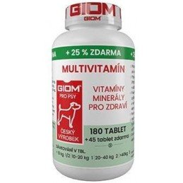 Giom S pes Multivitamín 180 tbl+25% zdarma