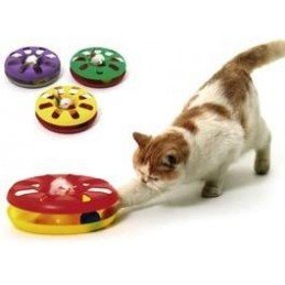 Hračka kočka Talíř plast oboustr. s míčkem 24cm KAR