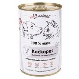 All Animals kočkopes Zvěřinové kousky s kolagenem 400g