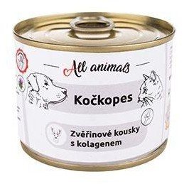 All Animals kočkopes Zvěřinové kousky s kolagenem 200g