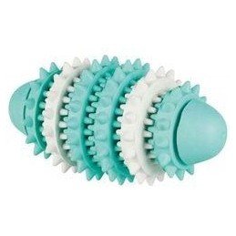 Dentafun Hračka pes RUGBY s mátou Zelenobílý 15cm TR