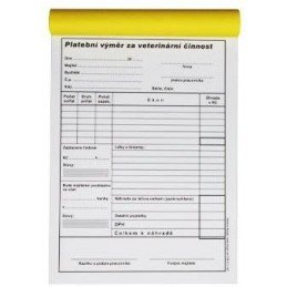 Tiskopis-Platební výměr nečíslovaný 100 listů Žlutý