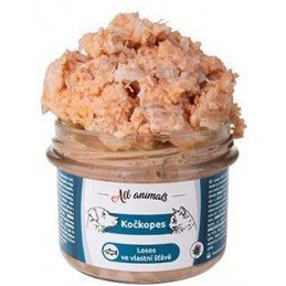 All Animals kočkopes sklo Losos ve vlastní šťávě 200g