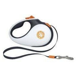 Vodítko samonavíjecí 50kg/5m černobílo/oranžová Kiwi