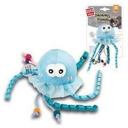 Hračka kočka GiGwi Shining Friends Medůza LED+catnip