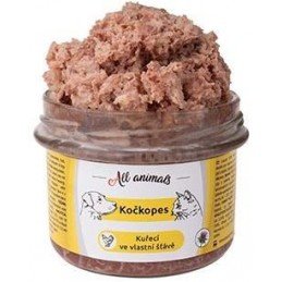 All Animals kočkopes sklo Kuře ve vlastní šťávě 200g