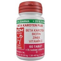 Giom S pes Beta-karoten plus 60 tbl+25% zdarma