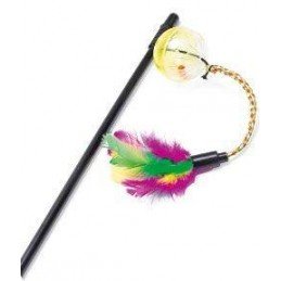 Hračka kočka Udice Day and Night s míčkem a peřím KAR