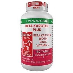 Giom S pes Beta-karoten plus 180 tbl+25% zdarma
