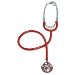Fonendoskop CVET dvoukomorový 1-hadičkový červený