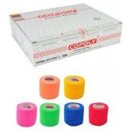 Obinadlo elast. CoPoly 2,5cm x 4,5m MIX NEON 24ks