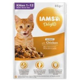 Iams Cat Kotě Kuře v omáčce kapsa 85g