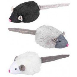 Hračka kočka Myš mikročipová se zvukem catnip 6cm TR