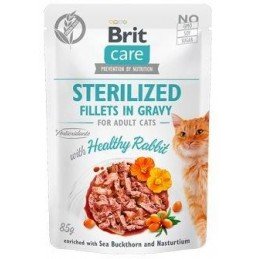 Brit Care Cat Fillets Gravy Steril Healthy Rabbit 85g