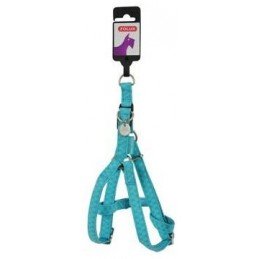 Postroj pes MAC LEATHER tyrkysová 20mm Zolux