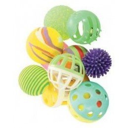 Hračka kočka sada míčků 10ks 4cm mix barev Zolux