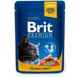 Brit Premium Cat kapsa with Salmon & Trout 100g