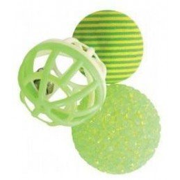 Hračka kočka sada míčků 3ks 4cm zelená Zolux