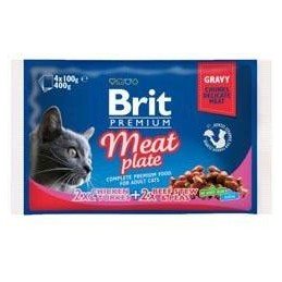 Brit Premium Cat kapsa Meat Plate 400g (4x100g)