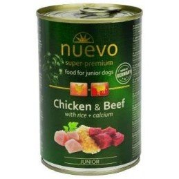 Nuevo pes junior kuřecí a hovězí konz. 400g