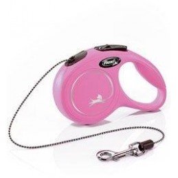 Vodítko FLEXI Classic NEW XS lanko 3m/8kg růžová