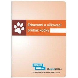 Očkovací průkaz kočka Bioveta mezinárodní 1ks