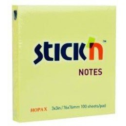 Bloček samolepící Hopax žlutý  76x76