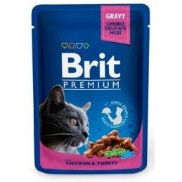 Brit Premium Cat kapsa with Chicken & Turkey 100g