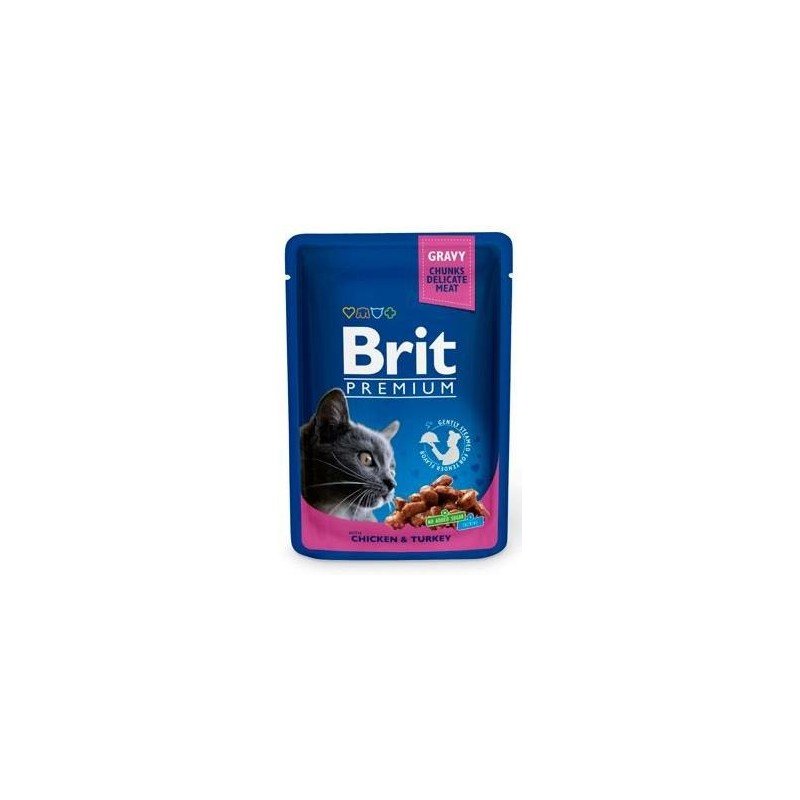 Brit Premium Cat kapsa with Chicken & Turkey 100g
