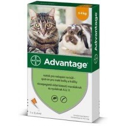 Advantage pro malé kočky a králíky 40mg 1x0,4ml