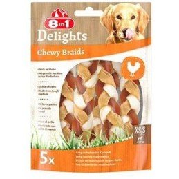Pochoutka 8in1 Delights Chewy Braids XS/S 75g