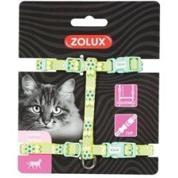 Postroj kočka ETHNIC nylon zelený Zolux